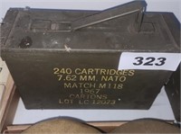 EMPTY METAL AMMO BOX-  240 CARTRIDGES 7.62