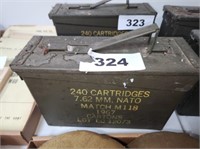 EMPTY METAL AMMO BOX-  240 CARTRIDGES 7.62
