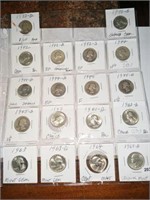 18 Mixed Date Silver Washington Quarters, one