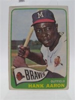GREAT CONDO TOPPS 1965 HANK AARON TRADING CARD
