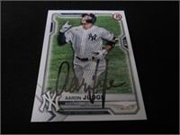 Aaron Judge signed baseball card COA