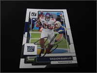 Saquon Barkley signed football card COA