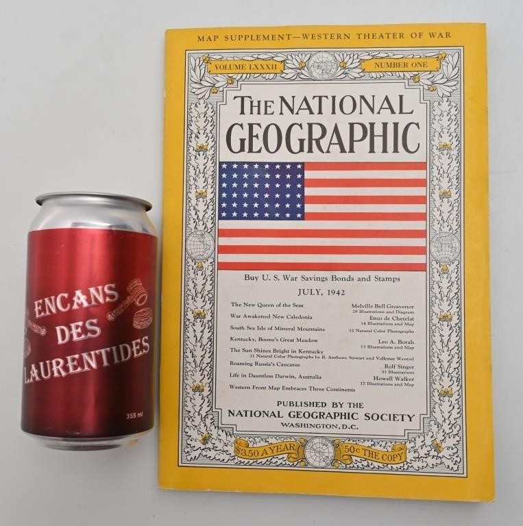 Rare magazine National Geographic WWII,
