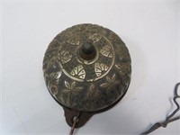 Antique Ornate Cast Iron & Brass Door Bell