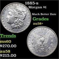 1885-s Morgan $1 Grades Choice AU/BU Slider+