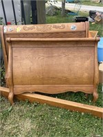 Solid wood twin headboard and footboard only one