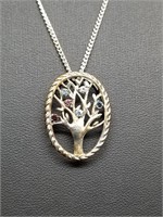 Silver Tree Pendant Necklace