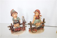 Pair of Hummel Figures.  Marked:  US Zone-Germany