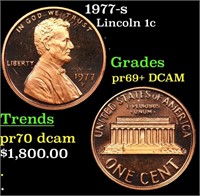 Proof 1977-s Lincoln Cent 1c Grades GEM++ Proof De