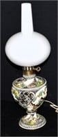 Vintage Capodimonte Lamp Putti Glass Shade