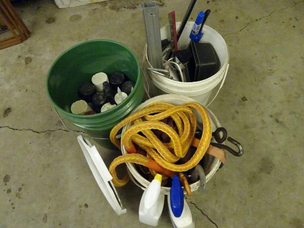 Three Buckets of Hardware / Chain / Tools and
