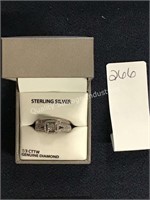 1 LOT STERLING SILVER 1/3 CTTW DIAMOND RING SET