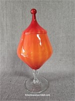 Mid Century Italian Art Glass Apothecary Jar