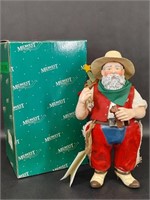Fabric Mache Cowboy Santa Figurine