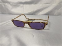 NEW CLIC READERS +2.00 TORTOISE WITH PURPLE LENS