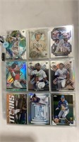 Assorted baseball top rookie cards 9 sheets