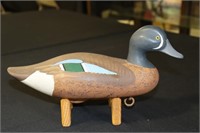 Drake Bluewing Teal Decoy With Slightly Turned