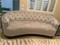 Blue Grey Button tuck couch AMAZING