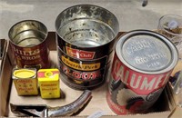 FLAT OF FOOD TINS & CANS