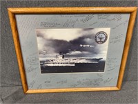 Vintage Aircraft Carrier Framed Photo