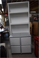 Display/Storage Cabinet On Wheels w/ Removable Top