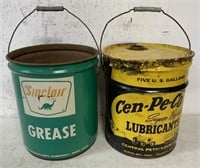 Cen-Pe-Co and Sinclair 5 gallon cans