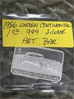1956 LINCOLN CONTINENTAL 1 OZ SILVER BAR