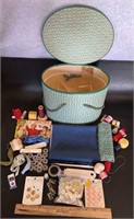 SEWING NOTIONS W/BASKET