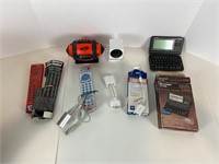 Electronics Lot - Camera, Nerf Clock, Remotes