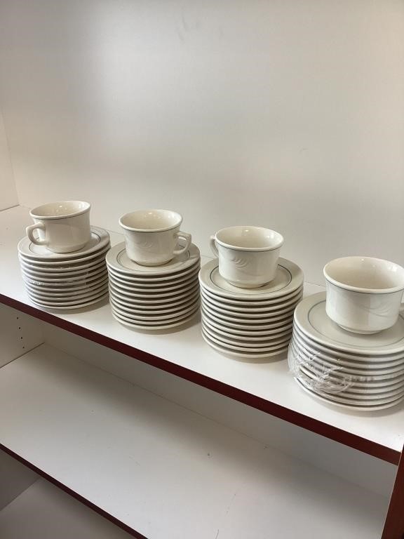 44 Oneida cups and saucers