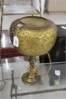 Ornate Gold Painted Electric Lamp