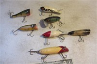 lot 7 Antique Fishing Lures NEAT