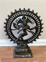 Brass Lord Shiva Nataraja Hindu 13in Statue