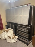 KING BOX SPRING AND MATTRESS WITH FRAME