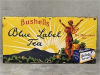 BUSHELLS Blue Label Tea Enamel Sign
