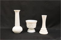 3pc Milk Glass Lot