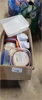 BOX OF TUPPERWARE