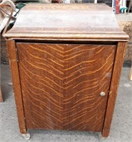 Vintage Oak Record Cabinet 18x21x26