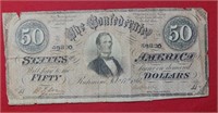 1864 $50 CSA Note Large Size #49890