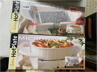 HOT PLATE AND MICROWAVE DISH IN BOXES