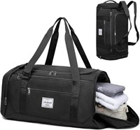 Laripwit Travel Duffle Bag for Men-Black