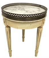 French Louis XVI Style Marble Top Side Table