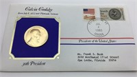 Calvin Coolidge Presidential Medals Cover