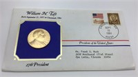 William H. Taft Presidential Medals Cover