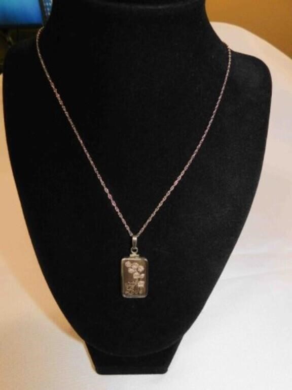 sterling silver 5 gram ingot on 20" chain