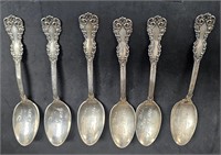 6 Sterling Spoons