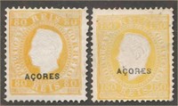 AZORES #53a & #56b MINT FINE NG