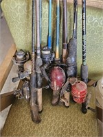 Multiple Fishing Rods/Reels (approx 14)