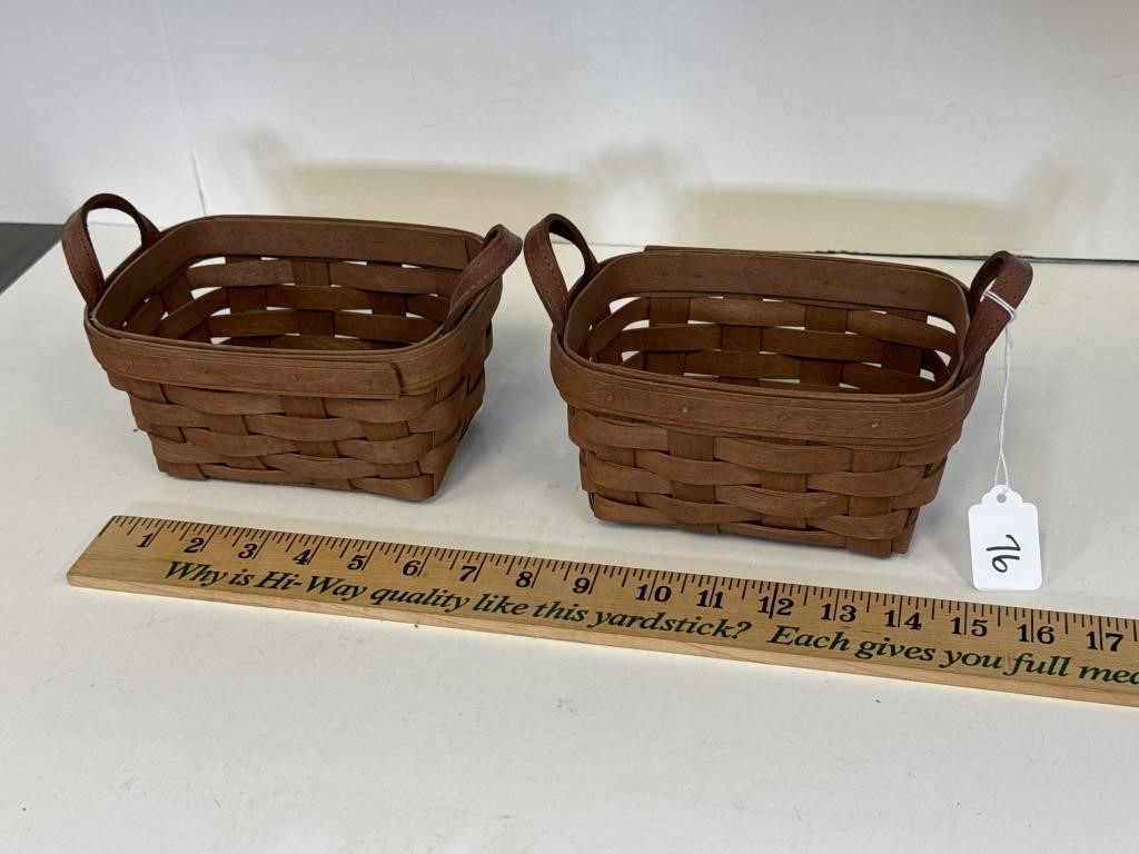 LONGABERGER BASKET LOT OF 2