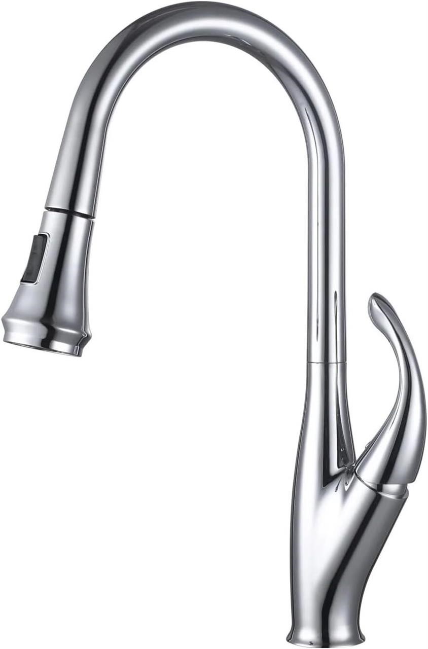 Chrome Kitchen Faucet  Pull Down Sprayer